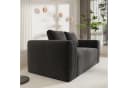 MODFU 2-Sitzer Bodensofa Schwarz Cord Ohne Aufbau Bild 3