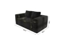 MODFU 2-Sitzer Bodensofa Schwarz Cord Ohne Aufbau Bild 4