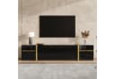 MODFU TV-Schrank Hochglanz Schwarz Gold Bild 3