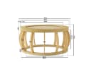 MODFU Runder Couchtisch Rattan-Optik Massivholz Beige Bild 4