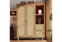 MODFU Garderobenschrank mit Kleiderstange und 3 Schubladen Eiche Gold Bild 2