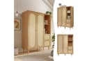 MODFU Garderobenschrank mit Kleiderstange und 3 Schubladen Eiche Gold Bild 3