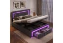 MODFU Polsterbett Anthrazit mit LED-Beleuchtung und Stauraum Bild 2