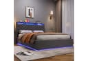 MODFU Polsterbett Grau mit Stauraum LED USB Bild 5