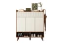 MODFU Sideboard mit verstellbaren Einlegeböden Weiß/Natur Bild 1