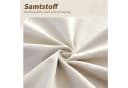 MODFU Polsterbett Beige Samt mit Rausfallschutz und Lattenrost Bild 3