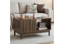 MODFU Couchtisch Gitterstruktur Walnuss Mid-Century Bild 2