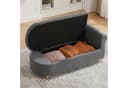 MODFU Chaiselongue Multifunktional mit Stauraum Teddyplüsch Grau Bild 5