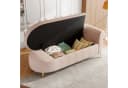 MODFU Chaiselongue Hellrosa mit Stauraum und Teddyplüsch Bild 3