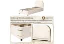 MODFU Polsterbett 90x200 cm Beige Bouclé mit Stauraum Bild 4