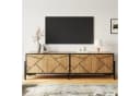 MODFU TV-Schrank 153 cm Naturholzoptik Schwarz Geometrisch Bild 3