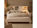 MODFU Stauraumbett Ausziehbett 90/180x200 cm Weiß mit USB-Anschlüssen Bild 2