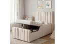 MODFU Polsterbett Beige Leinen mit Stauraum und Lattenrost Bild 1
