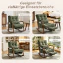 MODFU Loungesessel Cord Grün mit Fußstütze und Lendenkissen Bild 4