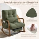 MODFU Loungesessel Cord Grün mit Fußstütze und Lendenkissen Bild 5