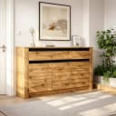 MODFU Sideboard Naturholz Wellenoptik 135x70x35 cm Bild 4