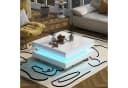 STILVORA Couchtisch mit LED-Beleuchtung, quadratisch, weiß Bild 2