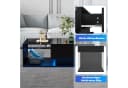 STILVORA Couchtisch Sofatisch mit Glastischplatte, LED-Beleuchtung, Schwarz Bild 4