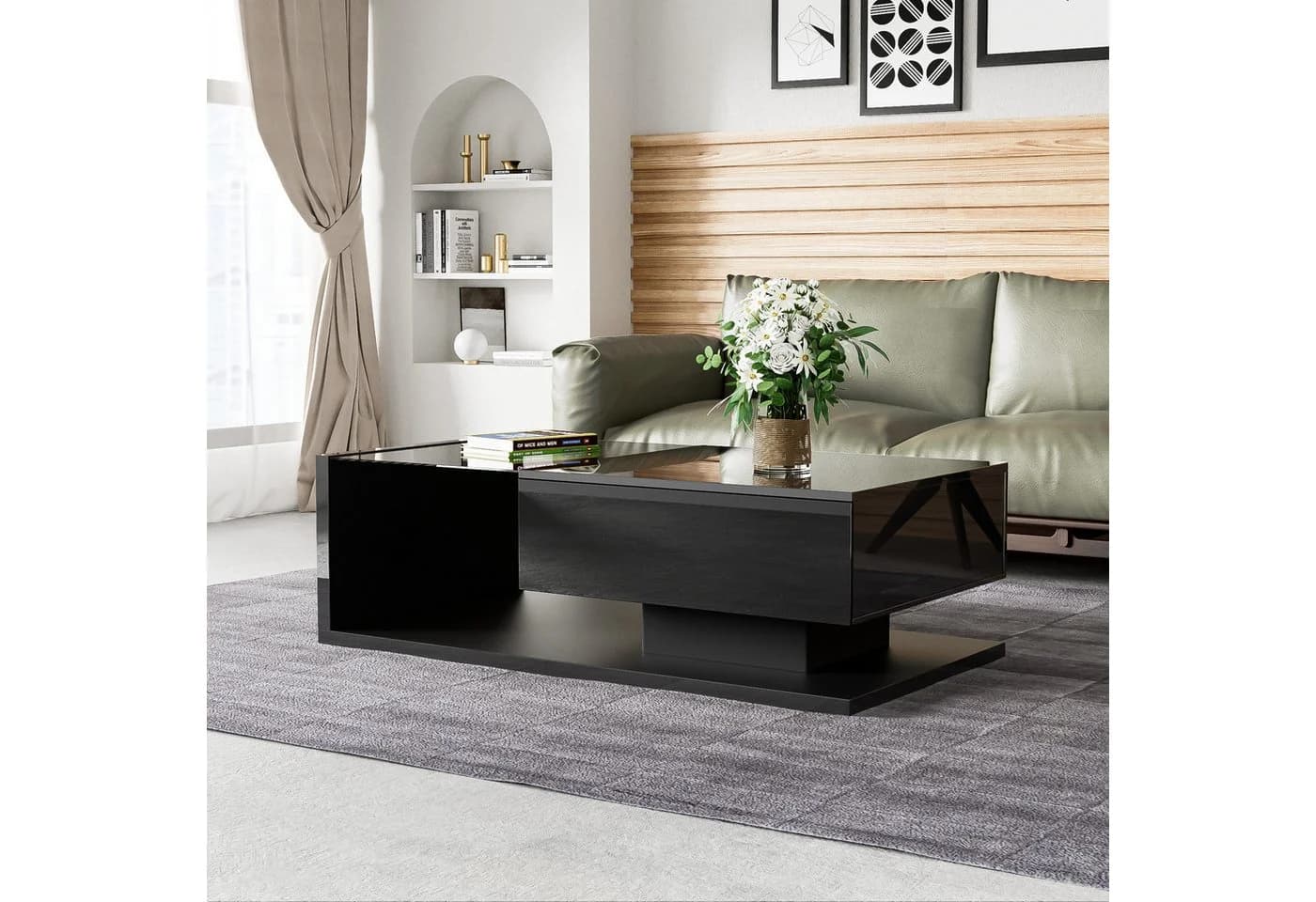 STILVORA Couchtisch Hochglanz mit LED-Beleuchtung - Bild 5