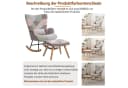 STILVORA Schaukelstuhl mit Fußstütze Loungesessel Relaxsessel Wohnzimmer Bild 4