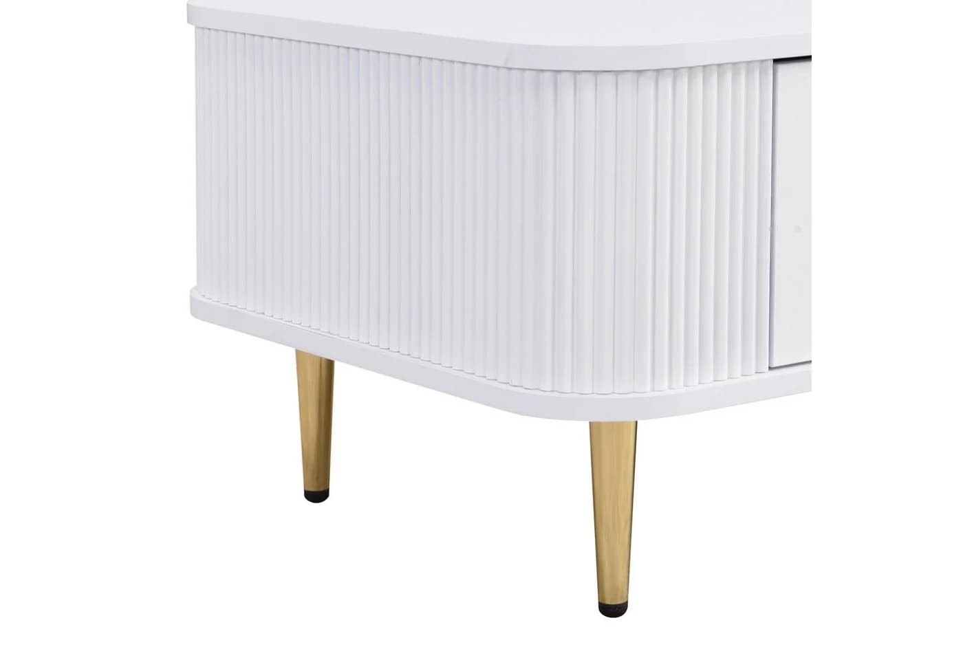 STILVORA Couchtisch mit Schubladen, Sofatisch Wohnzimmertisch mit gewellten Seiten - Bild 5