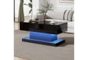 STILVORA Couchtisch Hebbarer Wohnezimmertisch mit LED, Schwarz, Hochglanz Bild 2