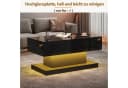 STILVORA Couchtisch Hebbarer Wohnezimmertisch mit LED, Schwarz, Hochglanz Bild 5