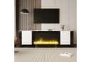 STILVORA Lowboard mit elektrischem Kamin Flammeneffekt, TV-Schrank TV-Regal mit Hochglanz Bild 2