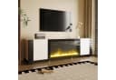 STILVORA Lowboard mit elektrischem Kamin Flammeneffekt, TV-Schrank TV-Regal mit Hochglanz Bild 3