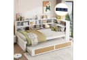 STILVORA Stauraumbett Schlafsofa 90x200 cm Weiß mit USB-Anschluss Bild 5