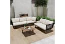 STILVORA Gartenlounge-Set mit Sofa und Couchtisch Beige/Schwarz Bild 1