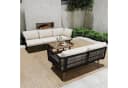 STILVORA Gartenlounge-Set mit Sofa und Couchtisch Beige/Schwarz Bild 2
