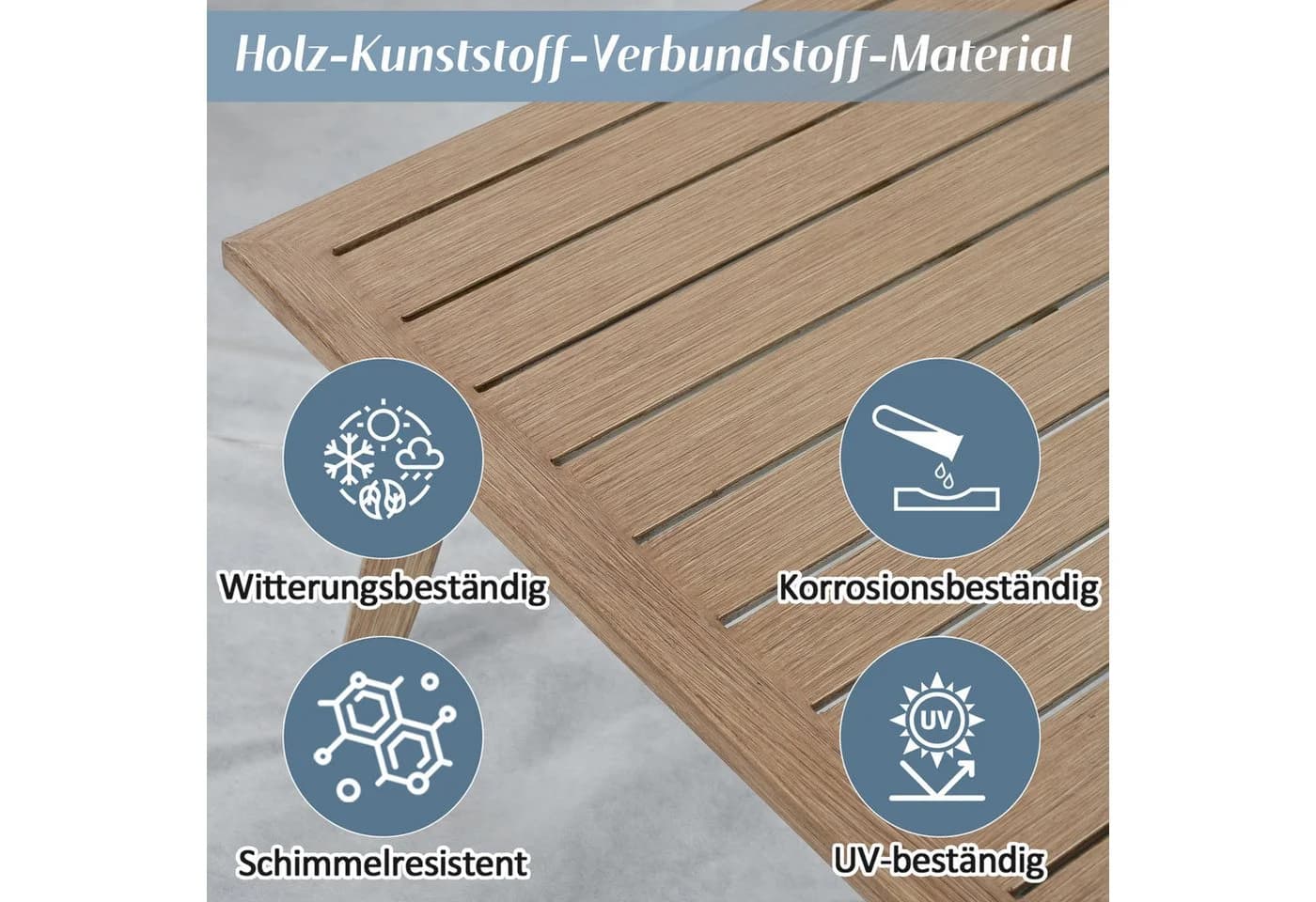 STILVORA Gartenlounge-Set mit Sofa und Couchtisch Beige/Schwarz - Bild 4