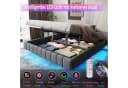 STILVORA Polsterbett 160x200 LED-Licht Grau Bild 4