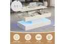 STILVORA Couchtisch Hebbarer Wohnezimmertisch LED-Beleuchtung Weiß Bild 5