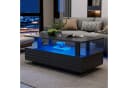 STILVORA Couchtisch Schwarz Acryl LED mit Bluetooth Steuerung Bild 2
