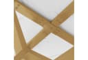STILVORA Esstisch rund Weiß/Gold X-förmig Metall Bild 5