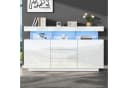 STILVORA Sideboard weiß mit LED-Beleuchtung und Schubladen Bild 1