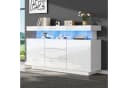 STILVORA Sideboard weiß mit LED-Beleuchtung und Schubladen Bild 2