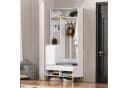 STILVORA Garderoben-Set Flurgarderobe mit Sitzbank, Kleidungsschrank Weiß Bild 5