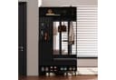 STILVORA Garderoben-Set Flurgarderobe mit Sitzbank Schwarz Bild 1