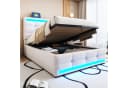 STILVORA Polsterbett 90x200 mit Stauraum und USB Bild 2