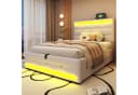 STILVORA Polsterbett 90x200 mit Stauraum und USB Bild 4