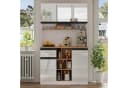 STILVORA Hochschrank Küchenschrank Weiß Modern mit verstellbaren Regalen Bild 4