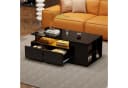 STILVORA Couchtisch Kaffeetisch Beistelltisch mit 2 Schubladen&LED-Licht, Sofatisch Schwarz Bild 2