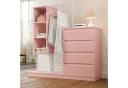 STILVORA Garderoben-Set Rosa mit Schubladen & Kleiderstange Bild 4