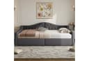 STILVORA Daybett 140x200 Grau mit Stauraum & LED Bild 1