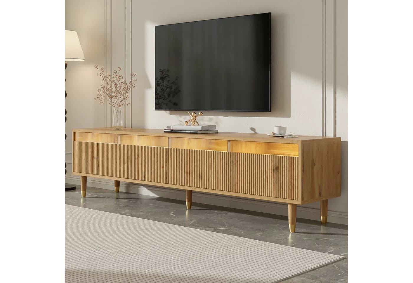 STILVORA Sideboard mit 4 Acrylschubladen TV-Schrank - Bild 5