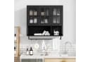 STILVORA Hängeschrank mit Glastür und Handtuchhalter, Wandschrank Badezimmerschrank mit Stauraum Bild 1