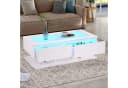 STILVORA Couchtisch mit Schubladen, LED-Beleuchtung, Glasplatte Bild 2